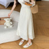 Style Women's Polka Dot Skirt, Summer Gentle Ladylike High-Waisted A-Line Mermaid Tulle Long Skirt