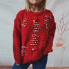 Handmade pearl Christmas themed sweater with three-dimensional decoration holiday sweater pullover