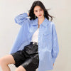 French Lazy Style Stripe Shirt Women Casual Loose Commute Vintage Style Unique Blouse